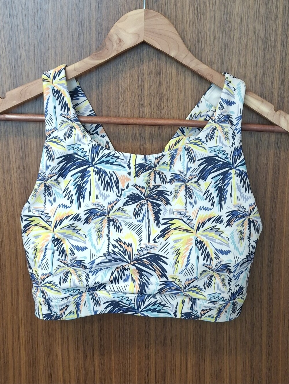 PELOTON Tropical Palm Tree Sports Bra SZ L